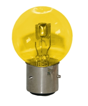 Scheinwerferlampe 6V 45/40W -gelb- französische Dreistiftbirne
