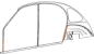 Preview: A/C Säule (Rep.-Blech) -originaler Querschnitt- ca. 50cm lang, 2CV