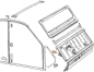 Preview: Türscharnierhalterung rechts oben 2CV / AK