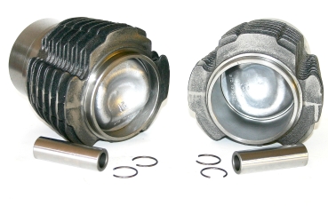 Kolben, Laufbüchsen & Ringe (SATZ) -Made in France-,  425ccm/66mm (Motortyp A79/0)