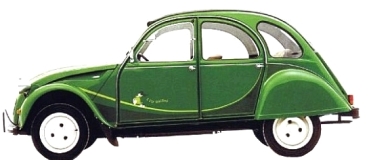 Klebesatz -I fly bleifrei-, 2CV