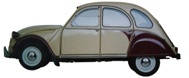 Klebesatz Dolly bordeaux / beige, 2CV
