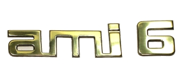Schriftzug "AMI 6" (goldener Schriftzung, selbstklebend // Kunstoff)