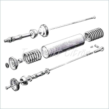 Preview: Federtopfeinstellende (46mm) -aus Edelstahl-, 2CV / ...