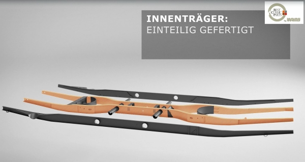 Fahrzeugrahmen -elektrolytisch verzinkt- (mit TÜV Rheinland-Gutachten), 2CV4/6, DYANE4/6 (Preis vor Angebotsabzug 1.299,--€)