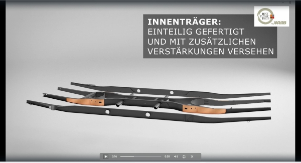 Fahrzeugrahmen -elektrolytisch verzinkt- (mit TÜV Rheinland-Gutachten), 2CV4/6, DYANE4/6 (Preis vor Angebotsabzug 1.299,--€)