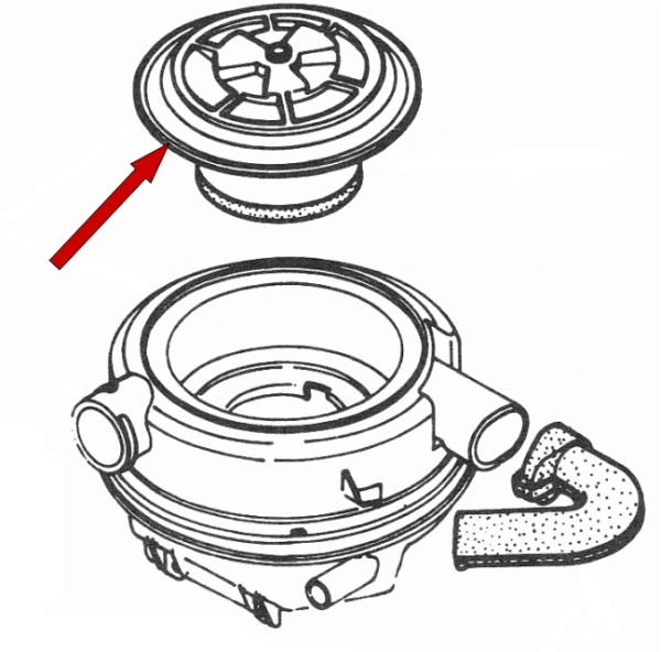 Luftfiltereinsatz mit Deckel MAHLE / KNECHT / MIOFILTRE, 2CV6 / ...