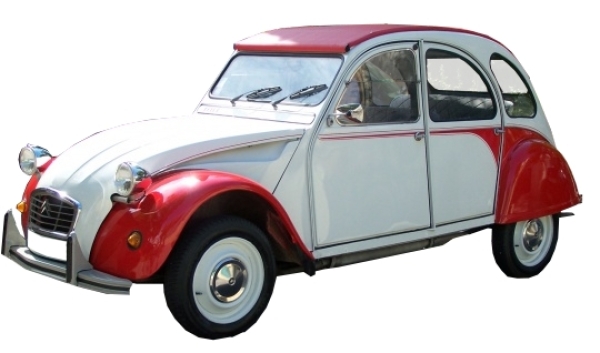 Klebesatz Dolly rot / weiß, 2CV