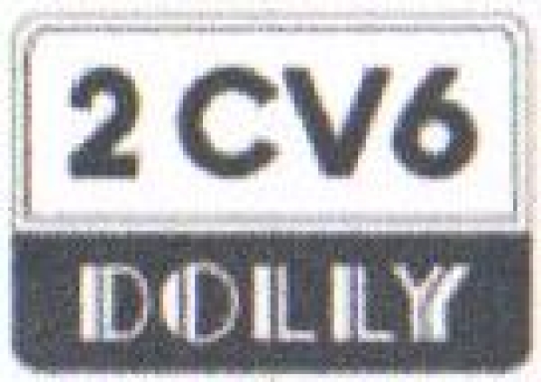 Aufkleber: 2CV6 Dolly silber / schwarz matt