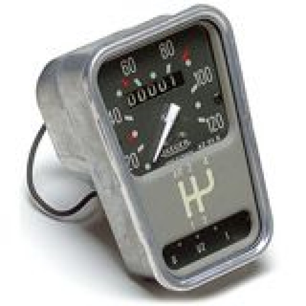 Tacho 12V klein JAEGER (Kilometerangabe bis 120km/h), 2CV