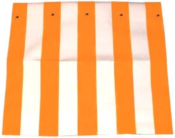 Sonnensegel orange/weiß gestreift, 2CV