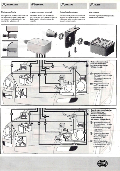 Warnblinkanlage 12V zum Nachrüsten HELLA