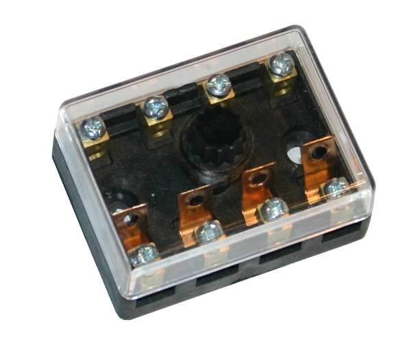 Sicherungskasten für 4 Schmelz-Sicherungen