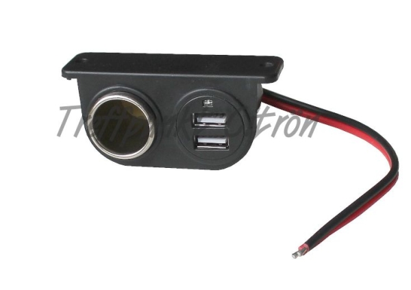 Steckdose (universal) 12V und 2x USB Anschluss