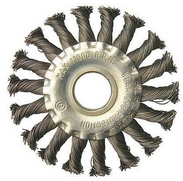 Drahtrundbürste gezopft 115mm