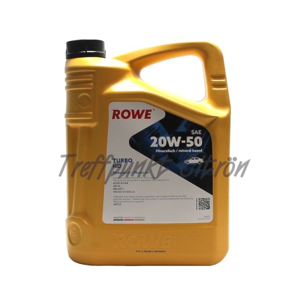 Motoröl 20W50 (5 Liter) für Old- und Youngtimer