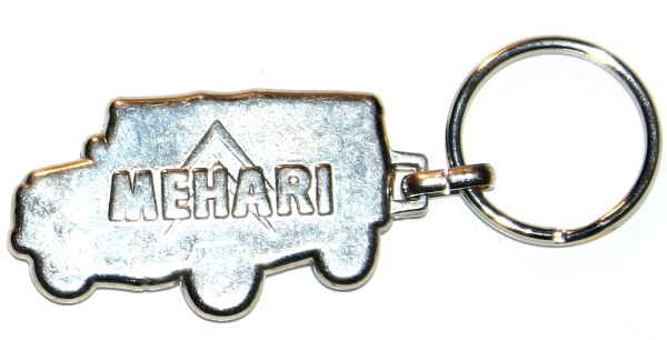 Schlüsselanhänger: MEHARI orange / Relief Emaille