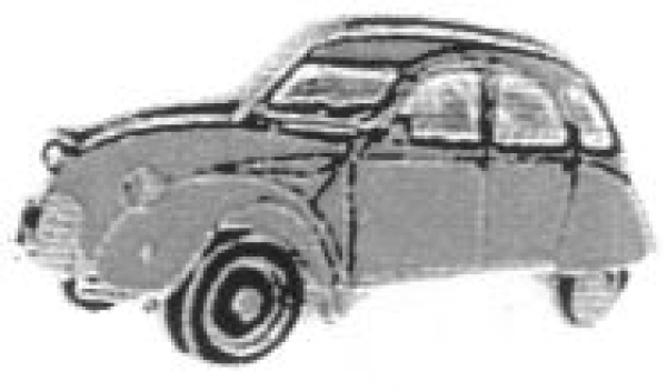 Pin: 2CV grau / Relief Emaille