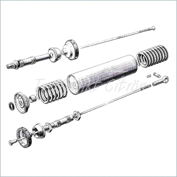 Federtopfeinstellende (46mm) -Top Ausführung mit Haltenut für Montage-, 2CV