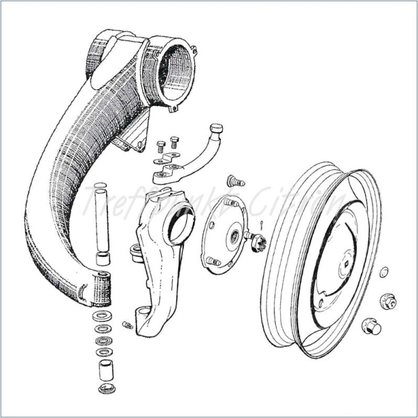 Achsschenkelbolzen-Satz für links oder rechts, 2CV / DYANE / AK / AKDY / ...